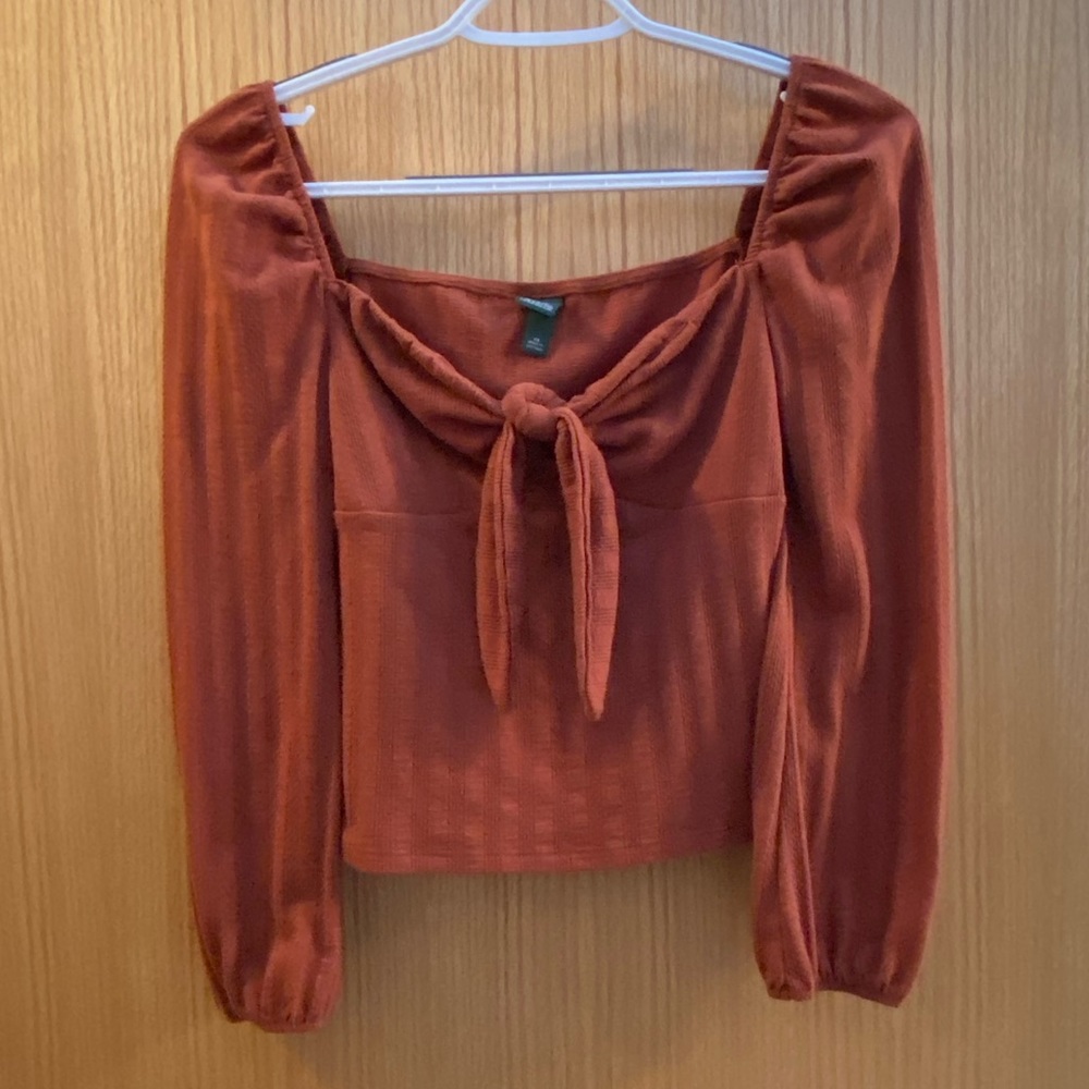 Wild Fable Tie Front Crop Top